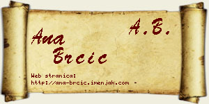 Ana Brčić vizit kartica